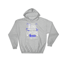 This King Protects & Covers His Queen - Blue Highlight Hooded Sweatshirt