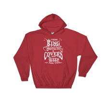 This King Protects & Covers His Queen (White) Hooded Sweatshirt