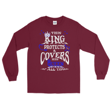 This King Protects & Covers His Queen (Blue Highlight) Long Sleeve T-Shirt