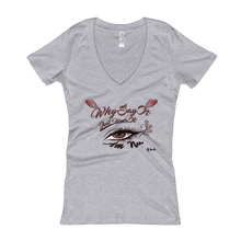 Eye Am Nu "Rosey Rose" Women's V-Neck T-shirt