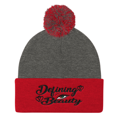 Defining Beauty (Eye) Pom Pom Knit Cap