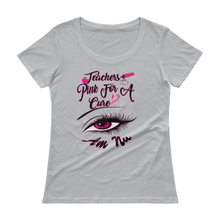 Teachers Pink For A Cure Ladies' Scoopneck T-Shirt