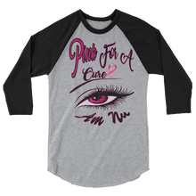 Pink for a Cure Eye Am Nu (TM) (Pink Edition) 3/4 sleeve raglan shirt