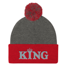 King Pom Pom Knit Cap (Grey Lt)