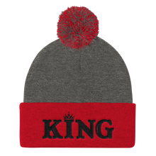 King Pom Pom Knit Cap (Black Lt)
