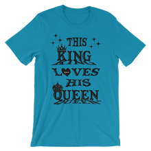 This King Loves His Queen Black Letters Unisex Short Sleeve T-Shirt