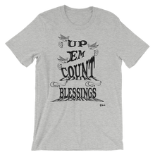 Blessings Count Em Up Black Letters Unisex Short Sleeve T-shirt