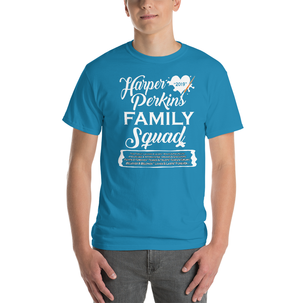 Harper Perkins Family Squad 2019 Short-Sleeve T-Shirt  Sapphire Blue  (DTG  - G)