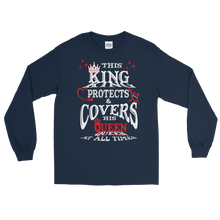 The King Protects and Covers his Queen (Red Highlights) Long Sleeve T-Shirt