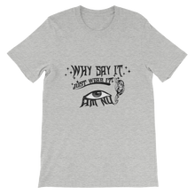 Why Say It "Just Wear It" Black Ebony Unisex short sleeve t-shirt