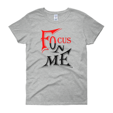 Focus On Me - 2 (Red & Black Lt) Women short sleeve t-shirt