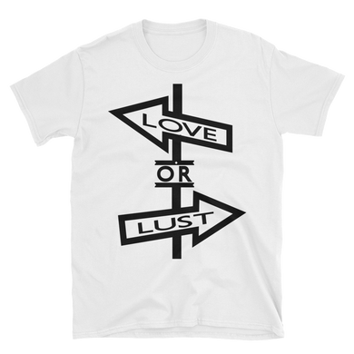 Love or Lust 3 Arrows (black lt)  Short-Sleeve Unisex T-Shirt