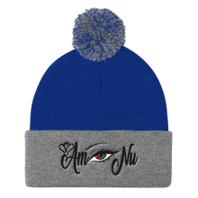 Eye Am Nu (TM) RBG Black Beauty Women Pom Pom Knit Cap