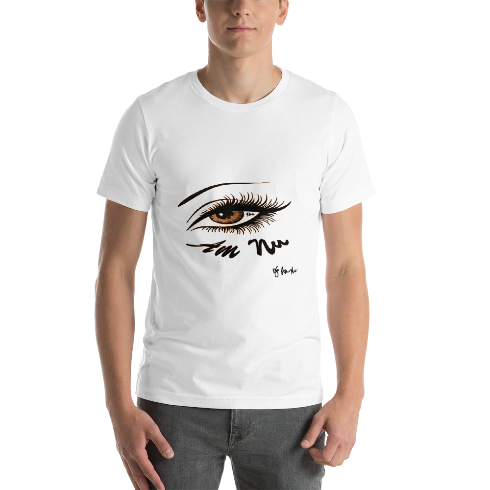 Eye Am Nu - Brown Eyes BC - 3001 Unisex Short Sleeve Jersey T-Shirt with Tear Away Label