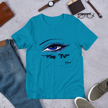 Eye Am Nu - Blue Eyes BC 3001 Unisex Short Sleeve Jersey T-Shirt with Tear Away Label