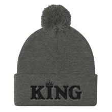King Pom Pom Knit Cap (Black Lt)