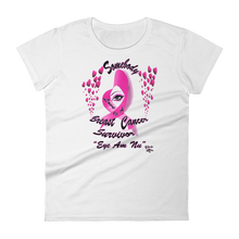 Somebody Eye Love is A Breast Cancer Survivor Women's short sleeve t-shirt
