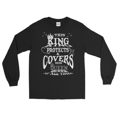 This King Protects and Covers his Queen (Grey Highlight) Long Sleeve T-Shirt