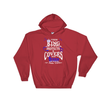 This King Protects & Covers His Queen - Blue Highlight Hooded Sweatshirt