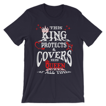 This King Protects & Covers His Queen - Red Highlight Unisex short sleeve t-shirt