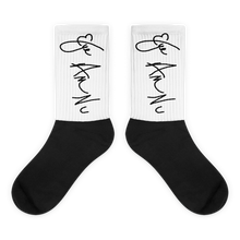 "Eye Am Nu" (TM) Signature Black foot socks