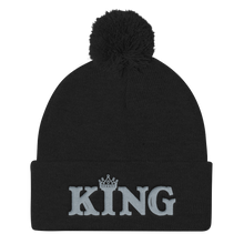 King Pom Pom Knit Cap (Grey Lt)
