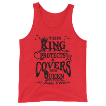 This King Protects & Covers His Queen (Back Letter) Unisex  Tank Top