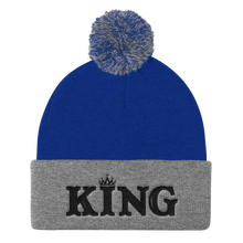 King Pom Pom Knit Cap (Black Lt)