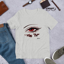 Eye Am Nu - Red Eyes BC  3001 Unisex Short Sleeve Jersey T-Shirt with Tear Away Label