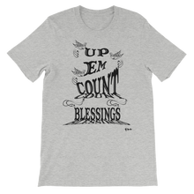 Blessings Count Em Up Black Letters Unisex Short Sleeve T-shirt