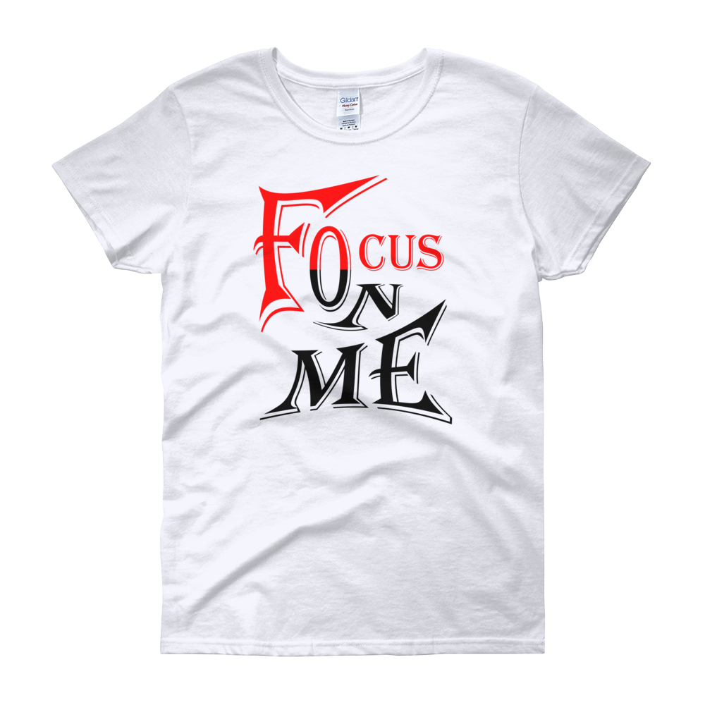 Focus On Me - 2 (Red & Black Lt) Women short sleeve t-shirt