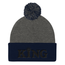 King Pom Pom Knit Cap (Black Lt)