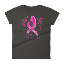 Eye Am A Survivor - Hearts (Breast Cancer)  Women's short sleeve t-shirt