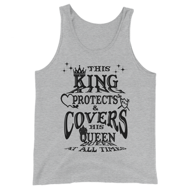 This King Protects & Covers His Queen (Back Letter) Unisex  Tank Top