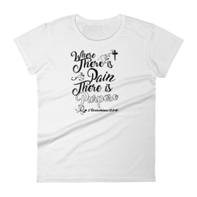 Where There Is Pain There Is Purpose (Burst White Out) Women's short sleeve t-shirt