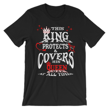 This King Protects & Covers His Queen - Red Highlight Unisex short sleeve t-shirt