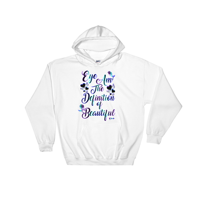 Eye Am The Definition of Beautiful (Purple, Turquoise & Blue) Hooded Sweatshirt