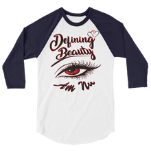 Defining Beauty Eye Am Nu (TM) (Red Edition) 3/4 sleeve raglan shirt