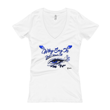 Eye Am Nu "Royal Blue" Women's V-Neck T-shirt