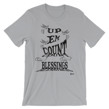 Blessings Count Em Up Black Letters Unisex Short Sleeve T-shirt