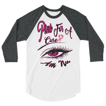 Pink for a Cure Eye Am Nu (TM) (Pink Edition) 3/4 sleeve raglan shirt
