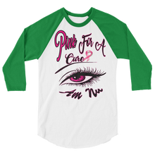 Pink for a Cure Eye Am Nu (TM) (Pink Edition) 3/4 sleeve raglan shirt