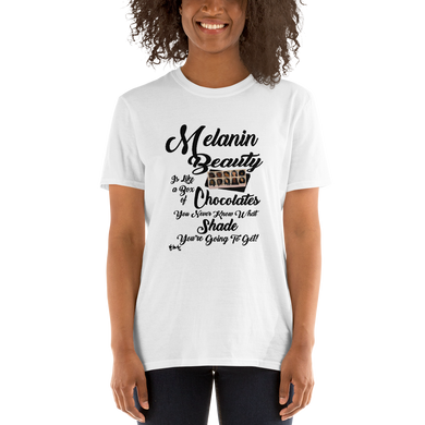 Melanin Beauty is like A Box of Chocolate (b) Short-Sleeve Unisex T-Shirt