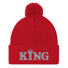 King Pom Pom Knit Cap (Grey Lt)