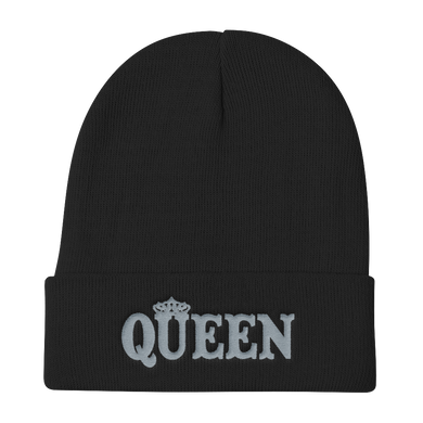 Queen Knit Beanie (Grey Lt)