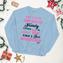 If You Mess with the Family "Breast Cancer" Unisex Short-Sleeve Unisex Sweatshirt