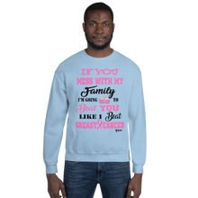 If You Mess with the Family "Breast Cancer" Unisex Short-Sleeve Unisex Sweatshirt