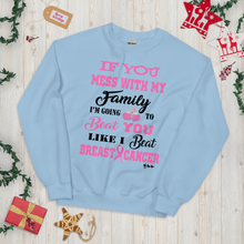 If You Mess with the Family "Breast Cancer" Unisex Short-Sleeve Unisex Sweatshirt