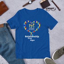 Relationship Over Rigor w/ Open Heart Short-Sleeve Unisex T-Shirt